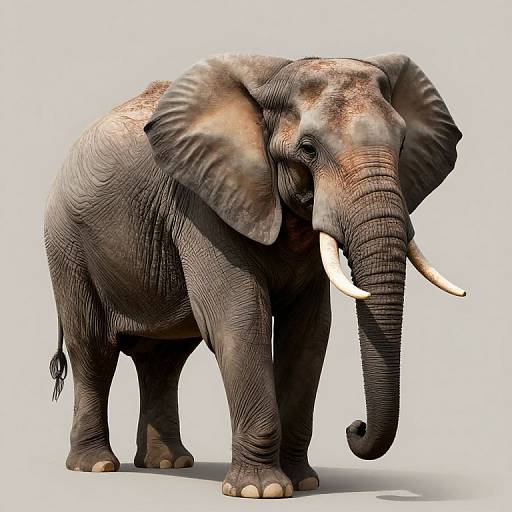 Realistic Detailed Elephant Illustration