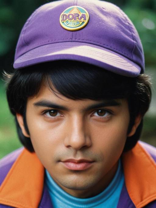 Man in Dora Explorer Costume Close-Up