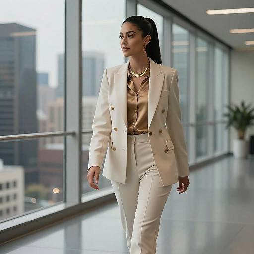 Confident Latina CEO in Modern Office