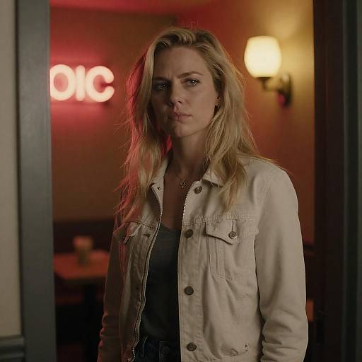 Moody Portrait of a Blonde Woman