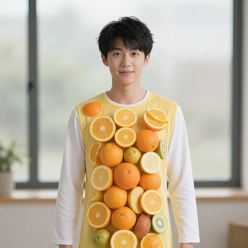 Fruit Salad Costume with Black Hair
