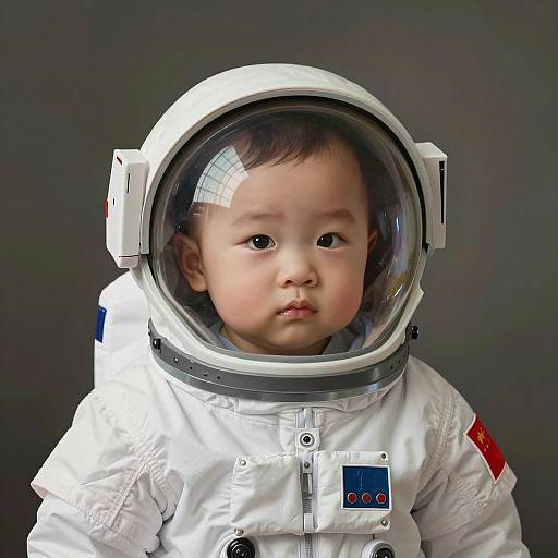 Asian Baby in Astronaut Costume