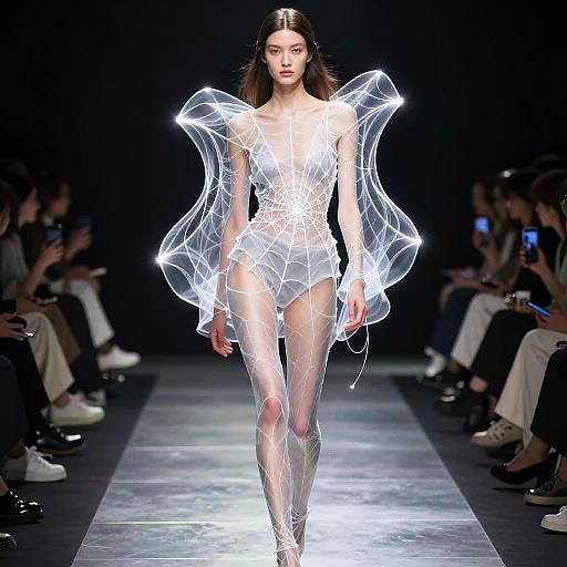 Avant-Garde Spider Silk Fashion Suit