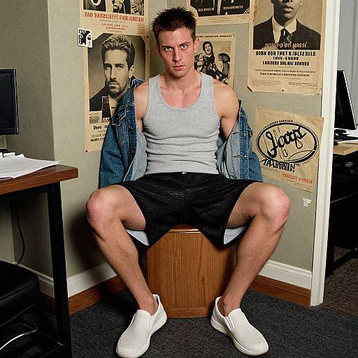 Thoughtful Man in Cozy Brainstorming Nook