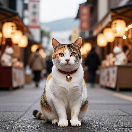 Calico Maneki-Neko at Lantern Festival