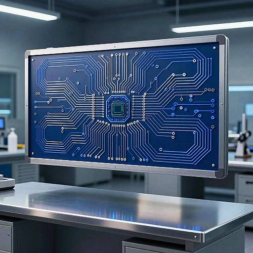 Hyperboard in High-Tech Sci-Fi Lab