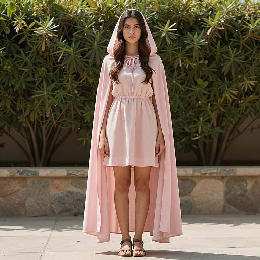 Elegant Pink Cloak Outdoor Photograph