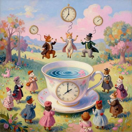 Surreal Victorian Tea Party Fantasy