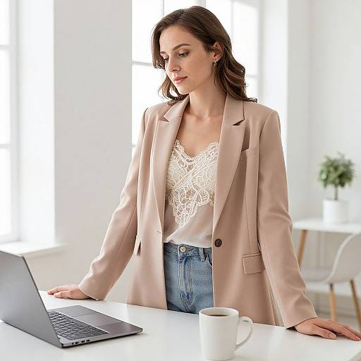 Casual Layering in Minimalist Home Office