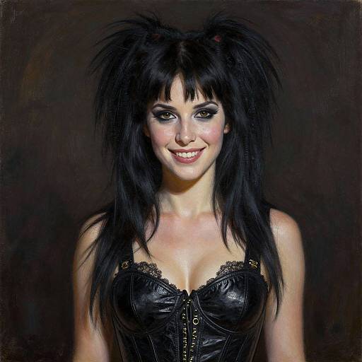 Gothic Oil Portrait of Young Jennifer Connelly