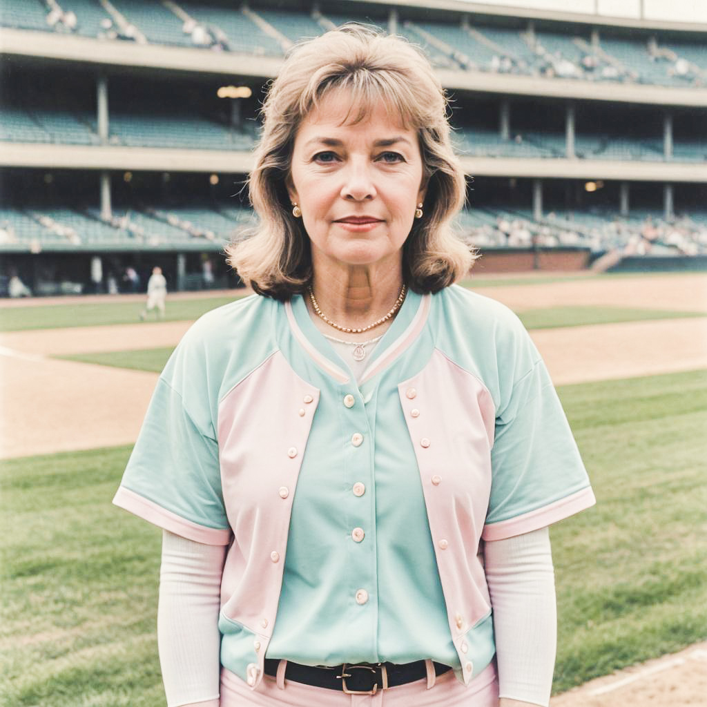 Vintage Portrait of Stylish Woman in Pastels