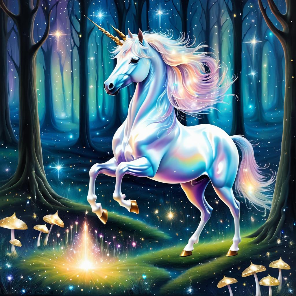 Enchanting Unicorn in a Magical Forest