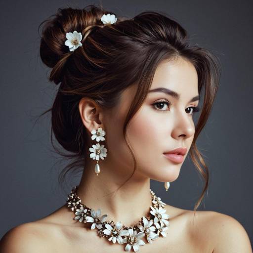 Blooming Beauty: Messy Bun with Flowers