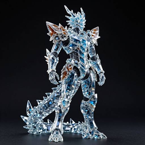 Hyper-Realistic Crystal Dragon Armor
