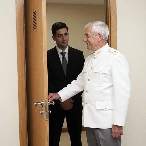Two Men in a Doorway Portrait