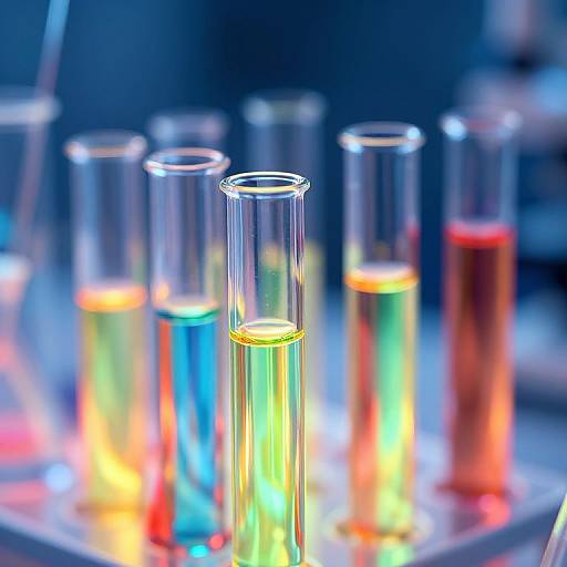 Abstract Glowing Test Tubes Concept