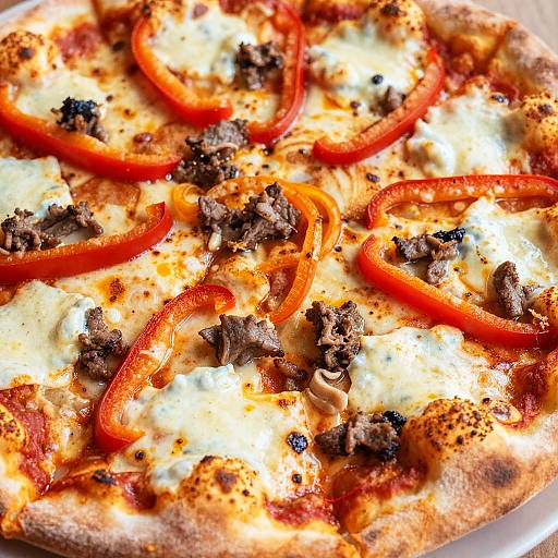 Vibrant Close-Up Pizza Toppings