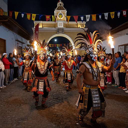 Guatemalan Mayan Festival Night Celebration