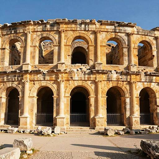 Sunlit Ancient Stone Amphitheater