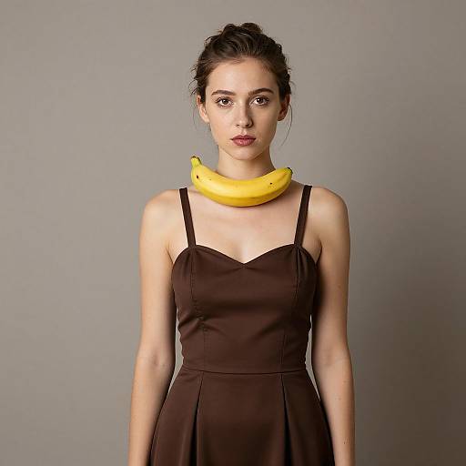 String Bean Costume with Banana Accessory