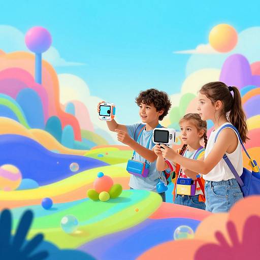 Futuristic Student Exploration Art