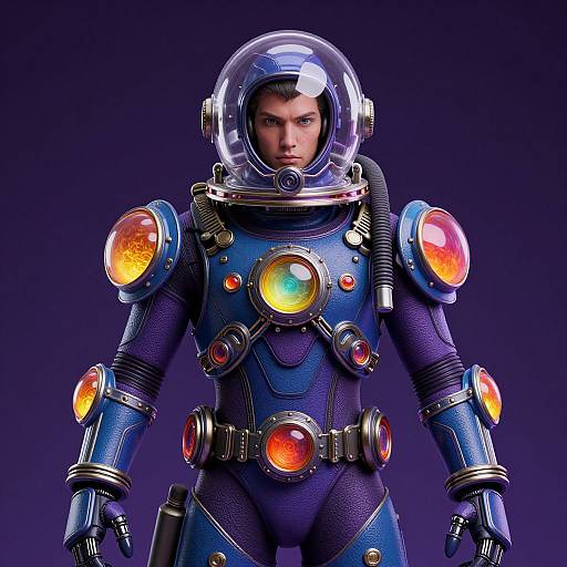 Ornate Dark Fantasy Atompunk Portrait