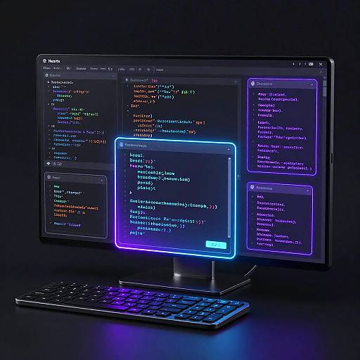 Futuristic Neovim Cyberpunk Interface