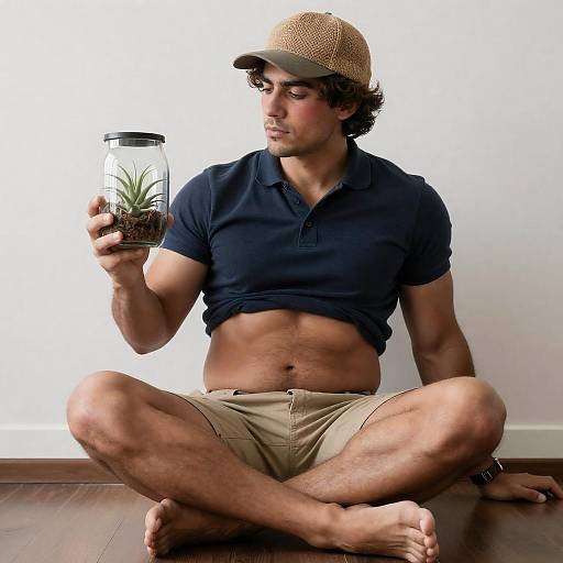 Mature Muscular Man with Terrarium