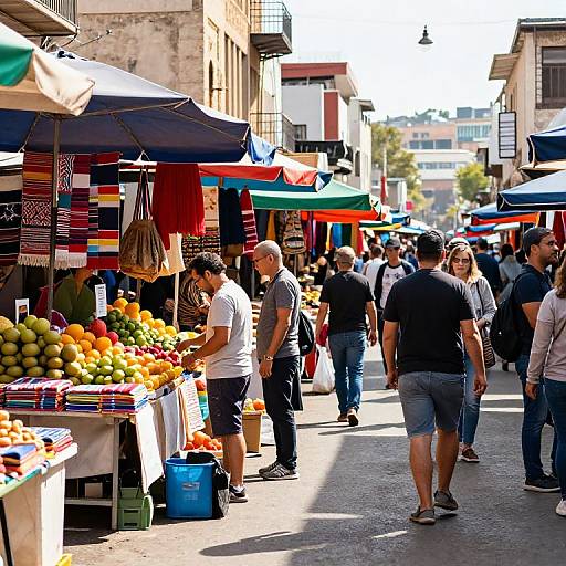 Vibrant Tiendas Market Street Scene