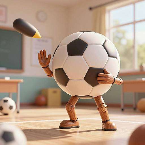 Adventurous Soccer Ball Knight in Action