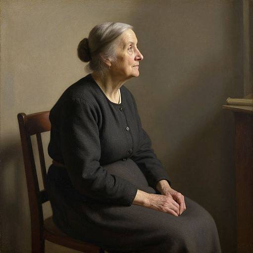 Portrait of Seated Old Woman