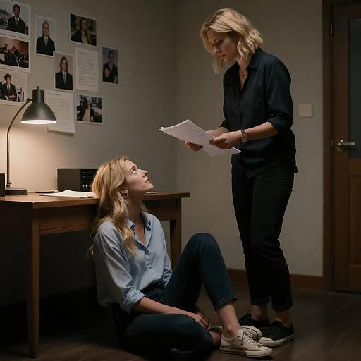 Candid Moment in a Dimly Lit Room