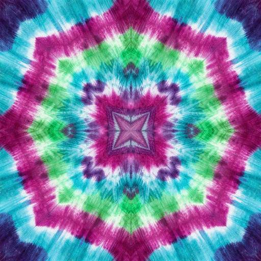 Vibrant Symmetrical Tie Dye Patterns