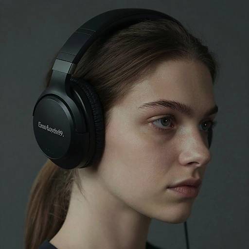 Hyperdetailed Cinematic Portrait with Headphones