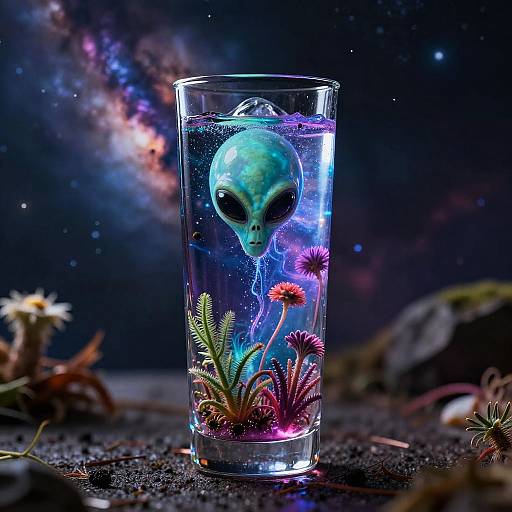 Alien Infusion Beverage in Glowing Vessel