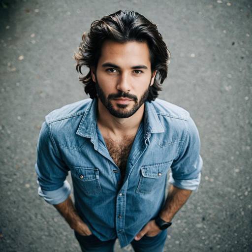 Casual Urban Man with Tousled Hair