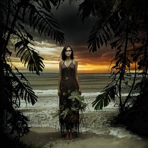 Woman at Beach During Sunset