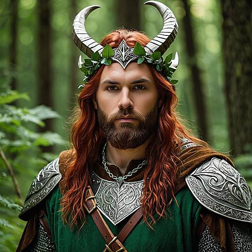 Medieval Fantasy Druid Portrait in Detail