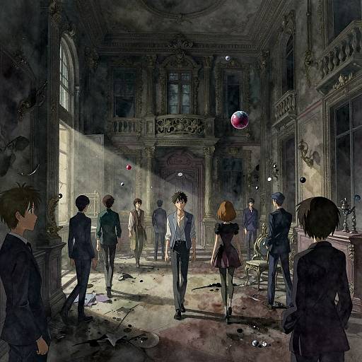 Moody Watercolour Vampire Fangs Scene