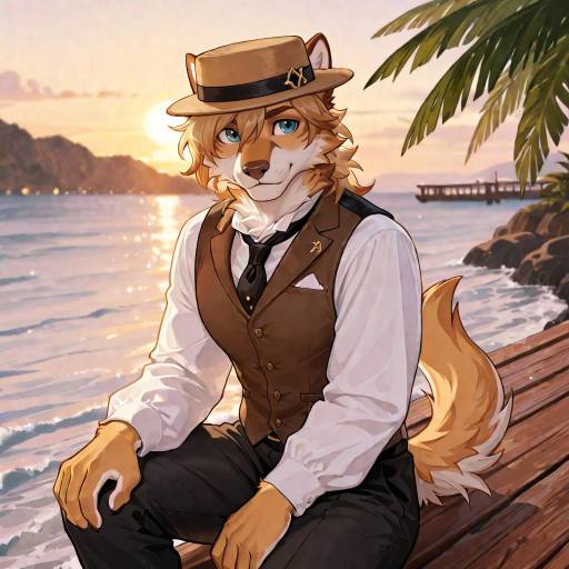 Vibrant Ecchi Turtle Illustration at Pier