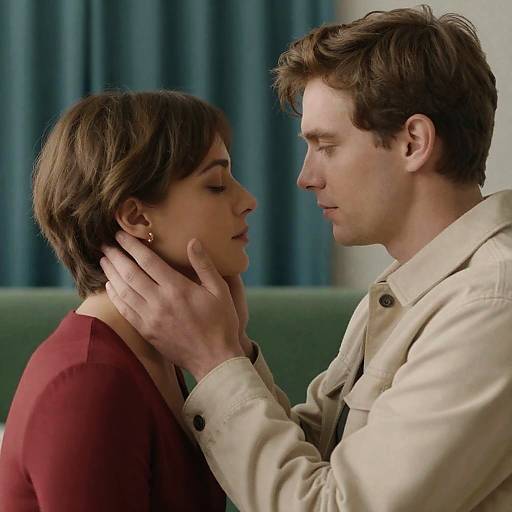 Intimate Portrait of Couple Embracing