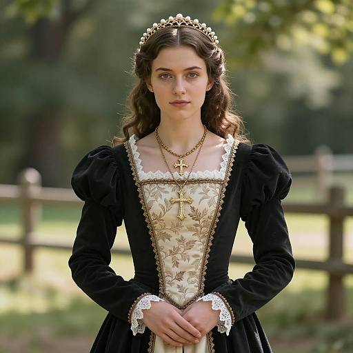 Medieval Renaissance Woman in Wedding Dress