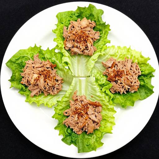 Tuna Salad Lettuce Wraps Overhead