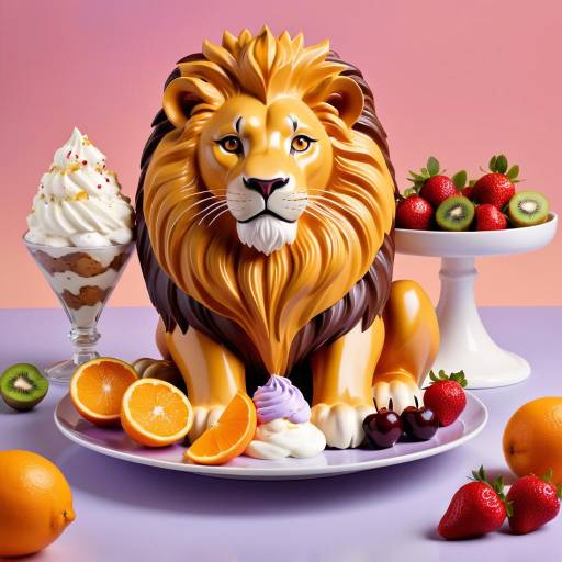 Majestic Lion Among Delectable Desserts Majestic Lion Among Delectable Desserts