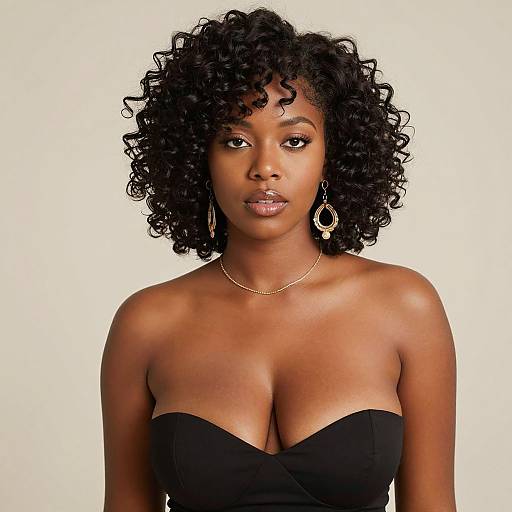 Curly Cosplay Hairstyle on Dark-Skinned Female