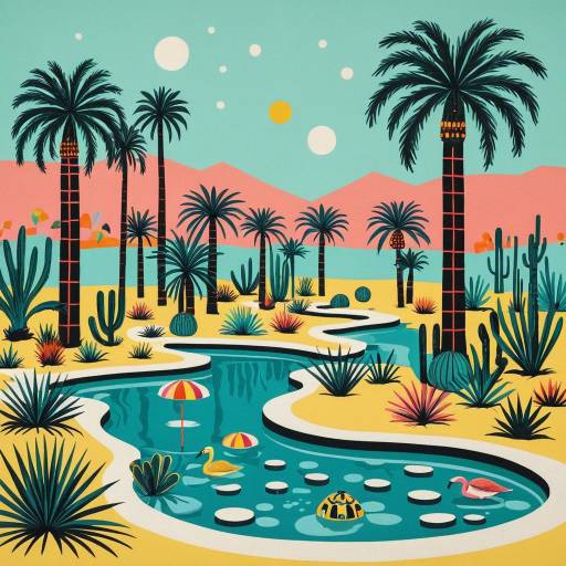Vibrant Folk Art Oasis in the Desert Vibrant Folk Art Oasis in the Desert
