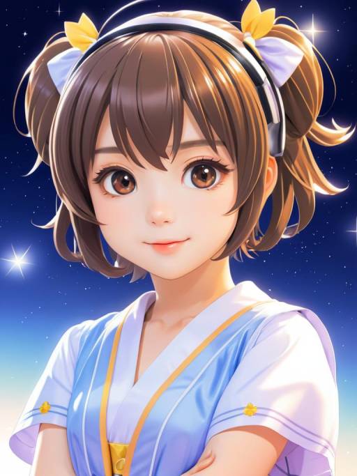 Charming Chibi Singer in Anime Style