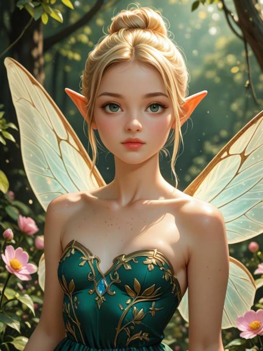 Enchanting Fairy Girl with Wings