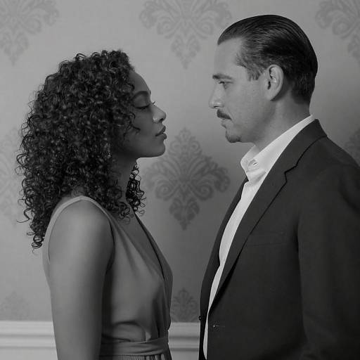 Elegant Black and White Couple Portrait