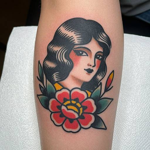 Classic Portrait Tattoo Close-Up